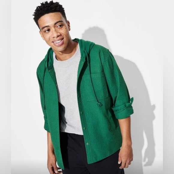 Original Use Other - NWT ORIGINAL USE Men's Hooded Long Sleeve Button-Down Shirt Sz XXL ✨